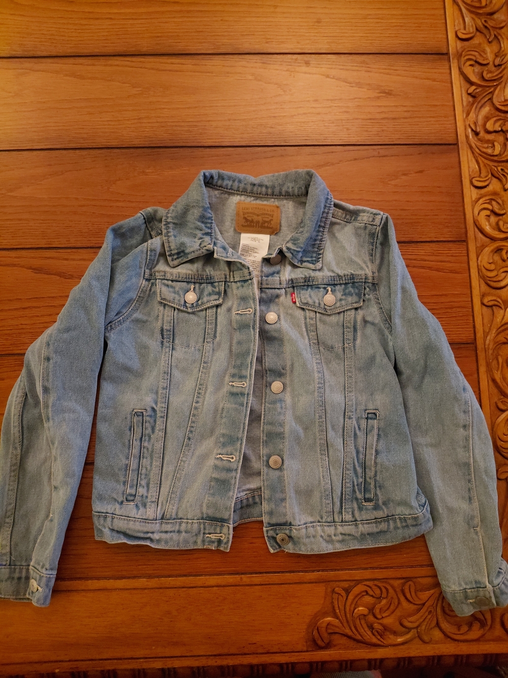 Light Blue Kids Denim Jacket - Classic Trucker Style